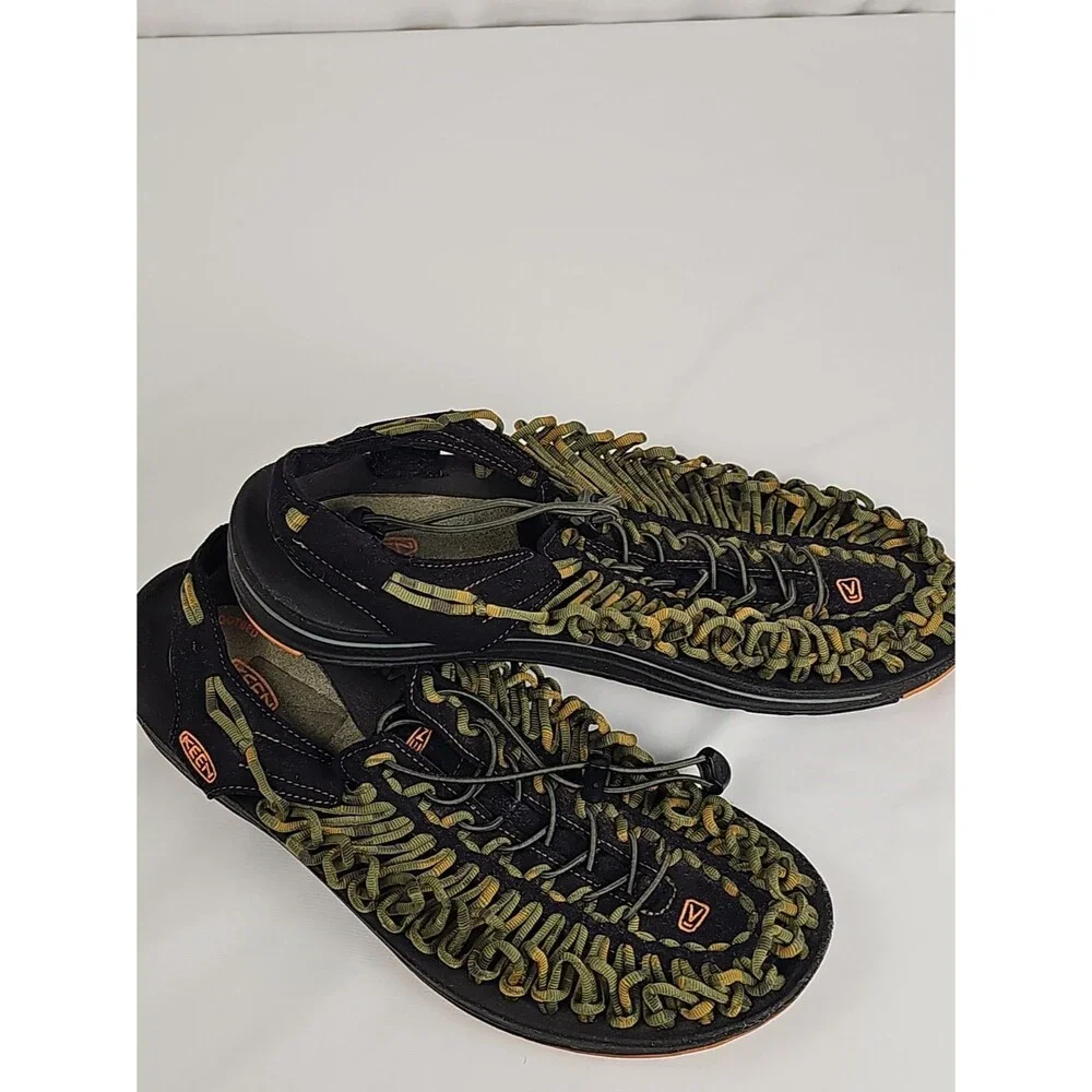 KEEN Uneek Cord Woven  1013890 Breathable Gorpcore Hiking Sandals Black Mens 13